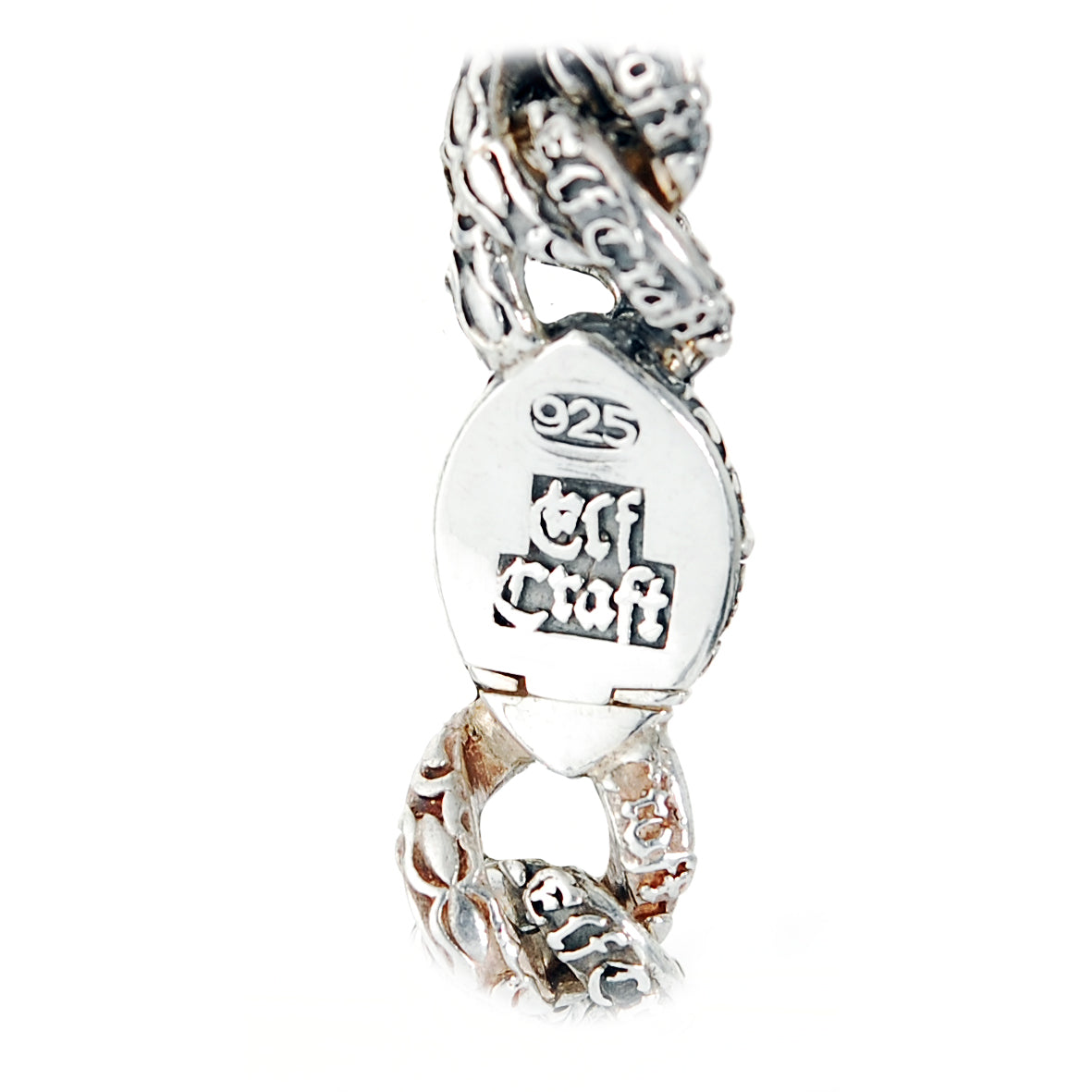 Silberarmband Navette-Garten bei Nacht