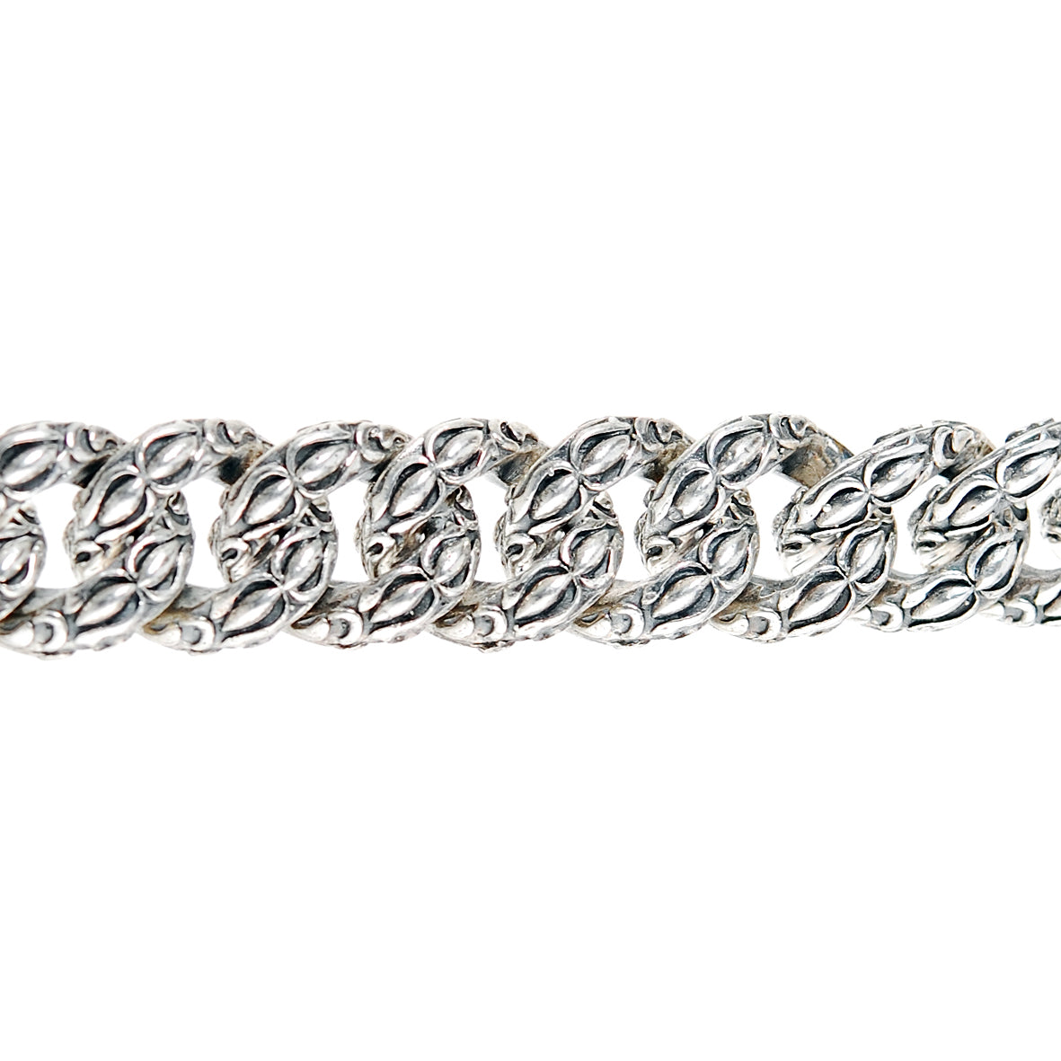 Silberarmband Navette-Garten bei Nacht