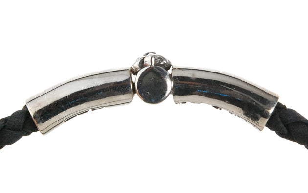 Silbernes Lederarmband PLAIN SLIM 4