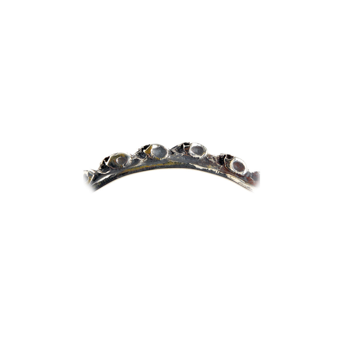 Silver Bangle SKULLS Row