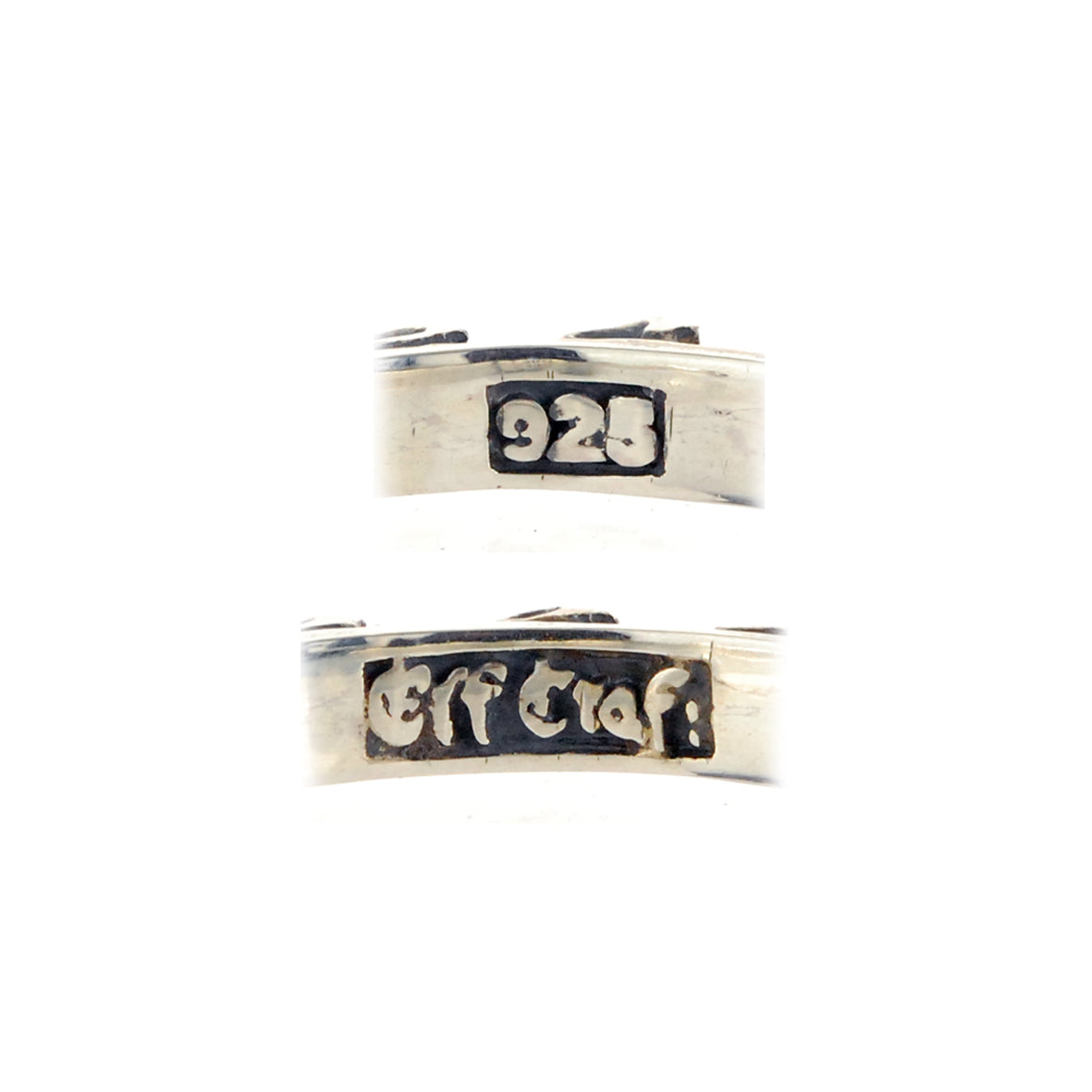 Silver Bangle SKULLS Row