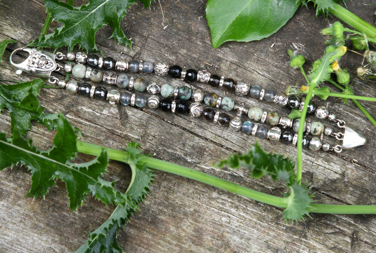 Silver Bracelet BEADS and Silver Balls DRAGON FIRE SKULL LILY and CROSSES Balls