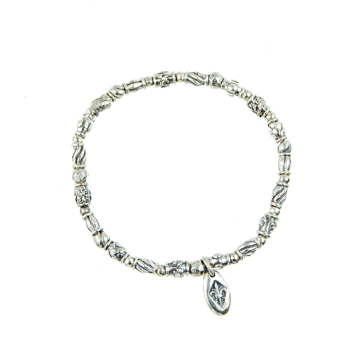 Armband Mini TUBES DECOR und Mini-Kugeln auf Silikonkautschuk