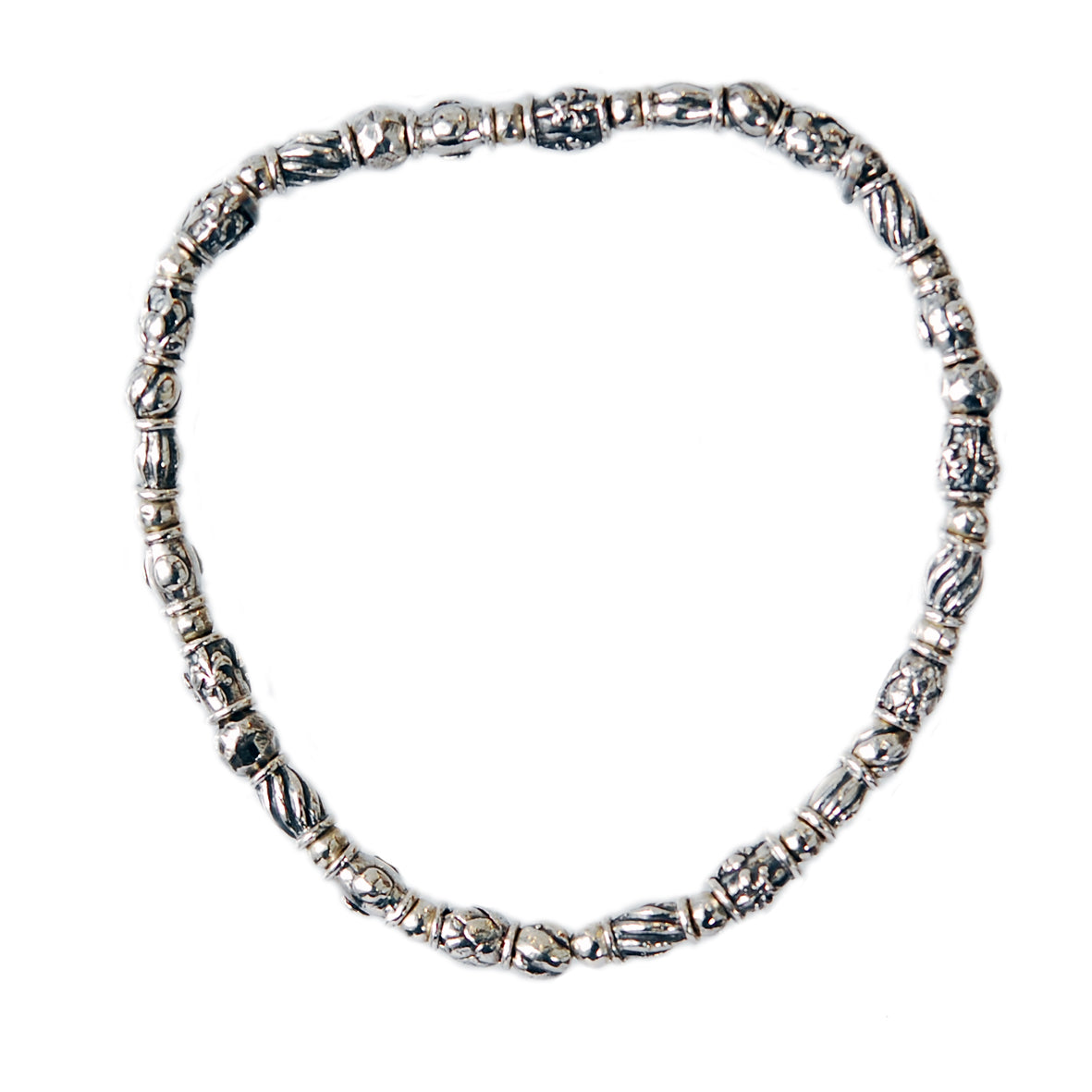 Armband Mini TUBES DECOR und Mini-Kugeln auf Silikonkautschuk