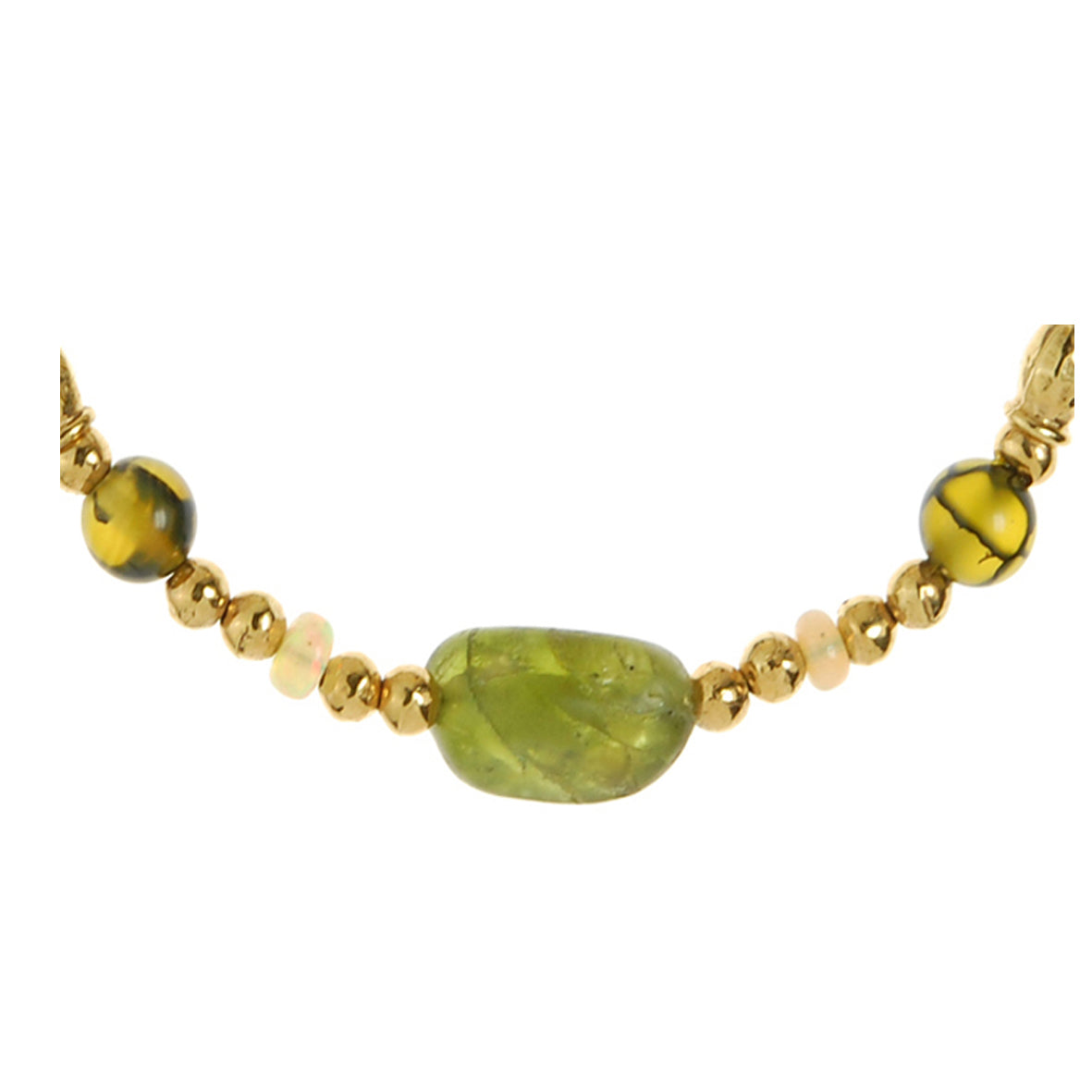 Silberarmband mit vergoldeten Rohrohren und Steinfelsen und feinen Steinen