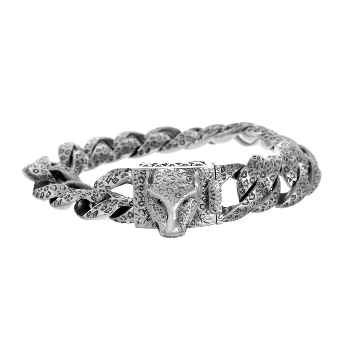 Silver Bracelet LEOPARD HEAD S and Leo Links