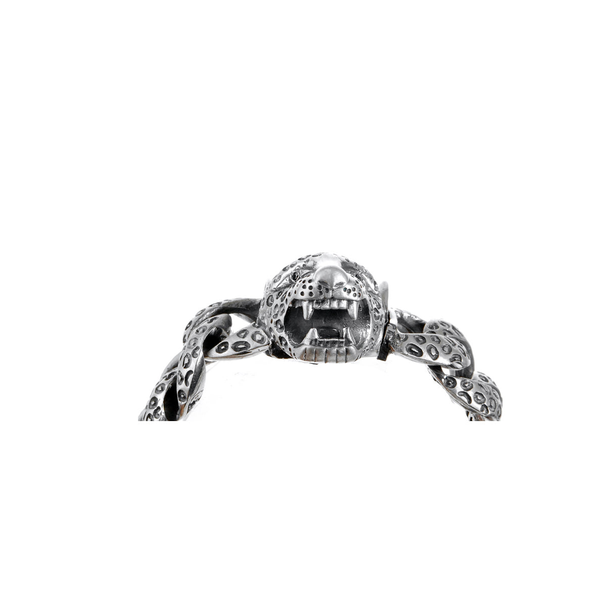 Silver Bracelet LEOPARD HEAD M and Leo Links