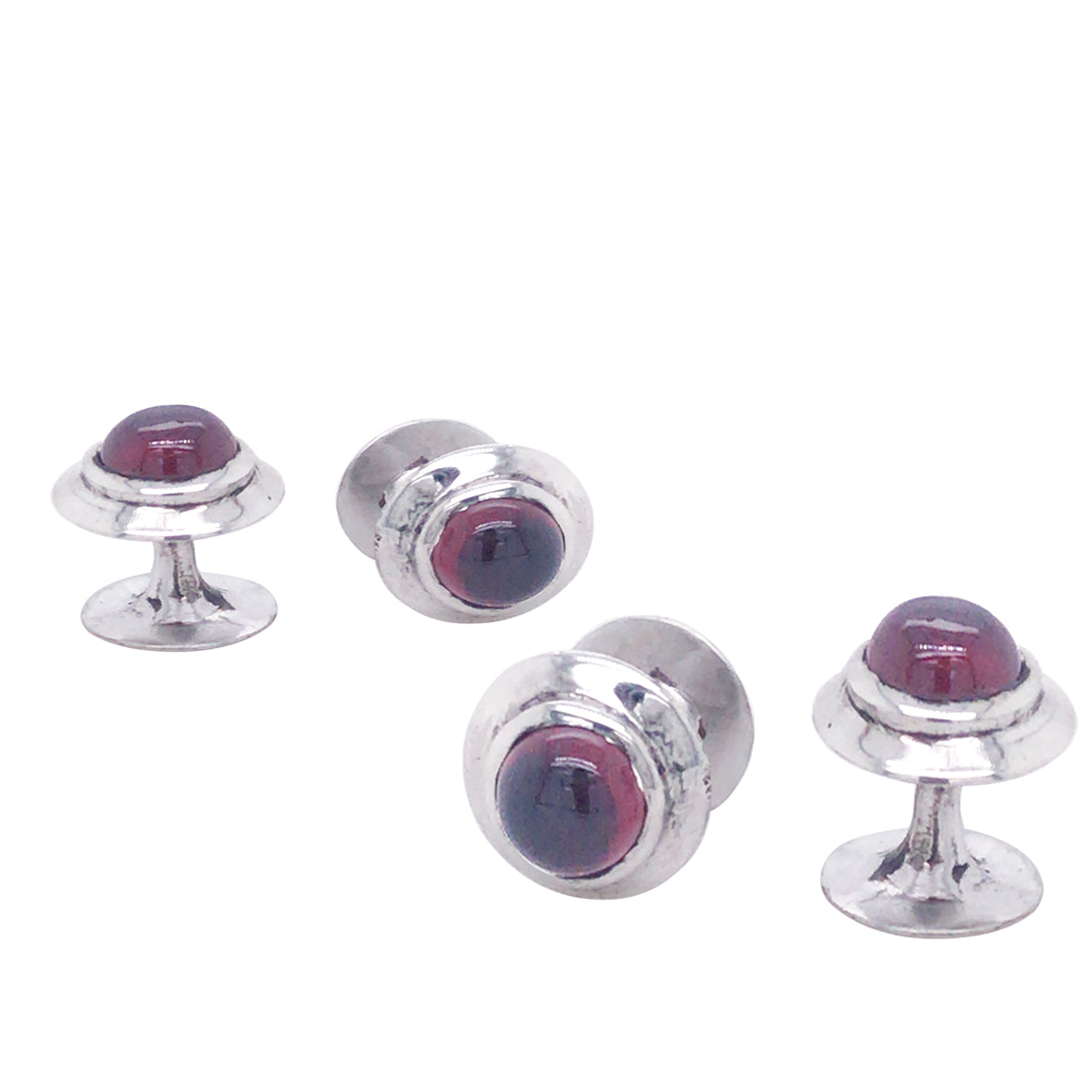 Silver Dress Shirt Buttons Round Edge