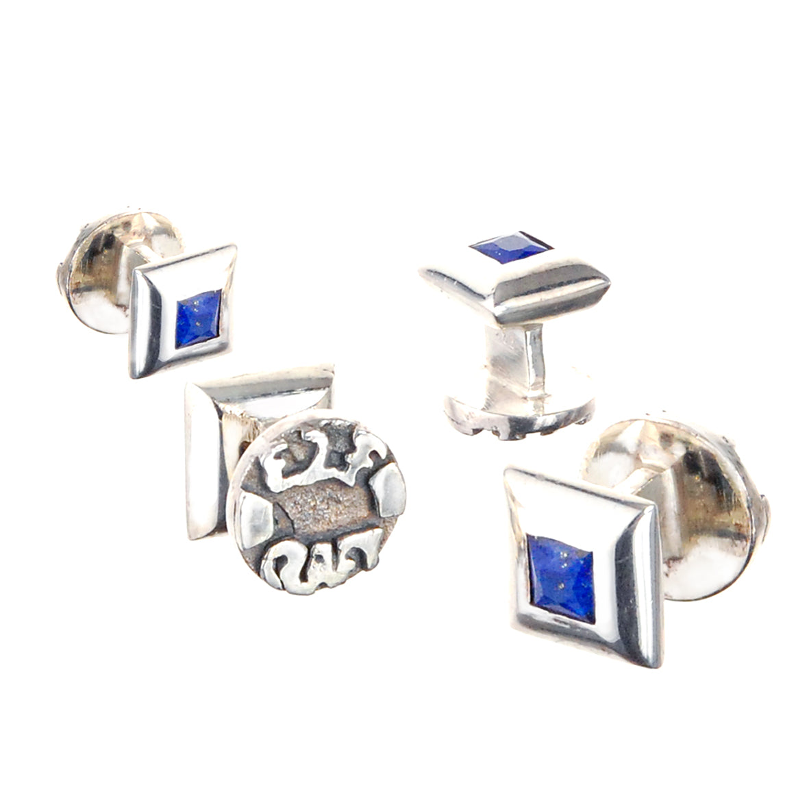Silver Dress Shirt Buttons CARE with Stones