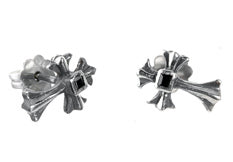 Silver Earpin MALTESER CROSS XS