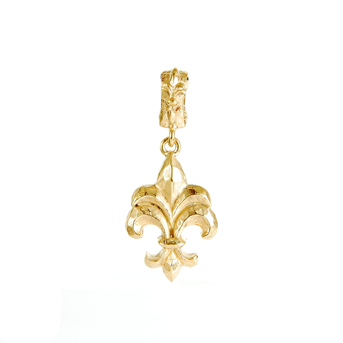 Sllver Pendant LILY  L Plain Faceted