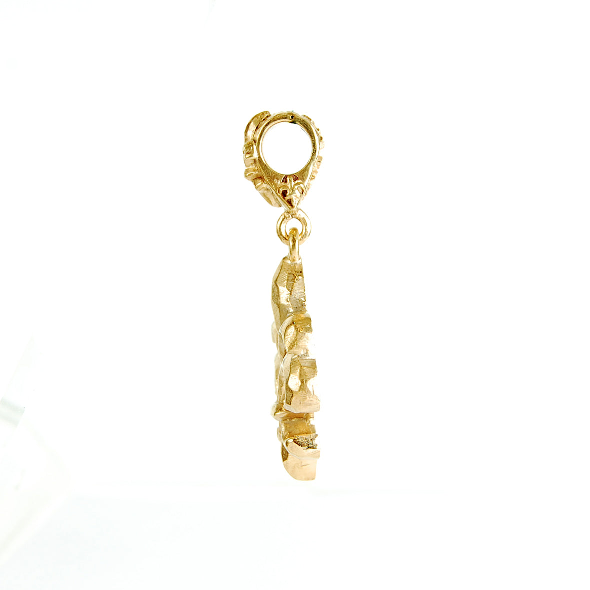 Sllver Pendant LILY  L Plain Faceted