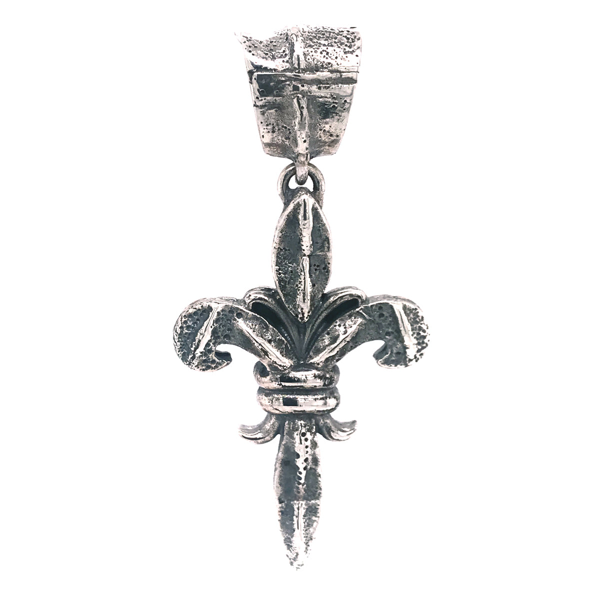 Silver Pendant CROCO LILY M