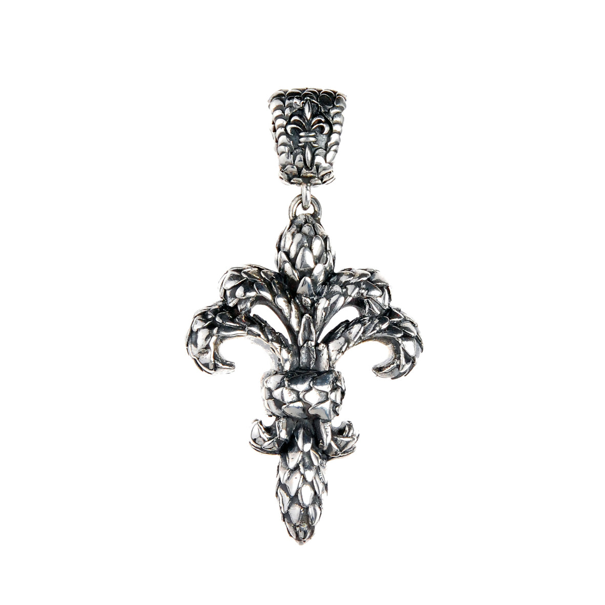Silver Pendant LILY M DRAGON SCALES