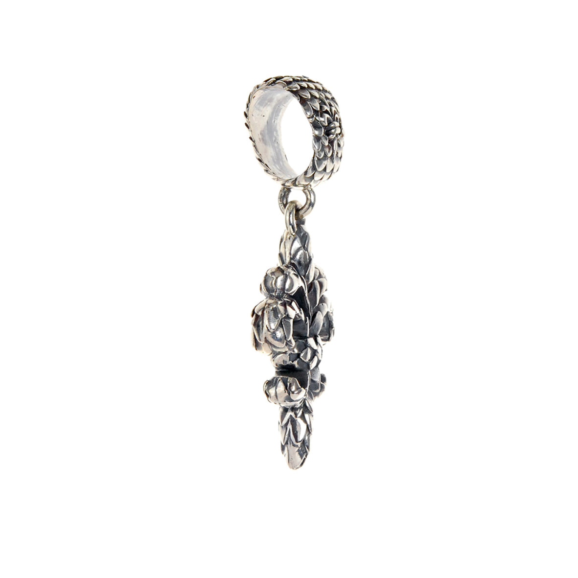 Silver Pendant LILY M DRAGON SCALES