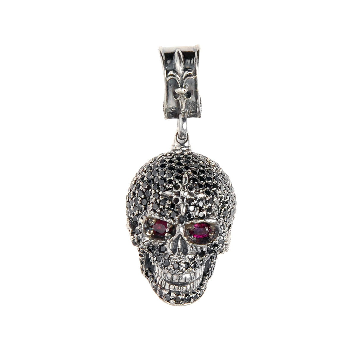 Silberanhänger SKULL XL Pave´ 40