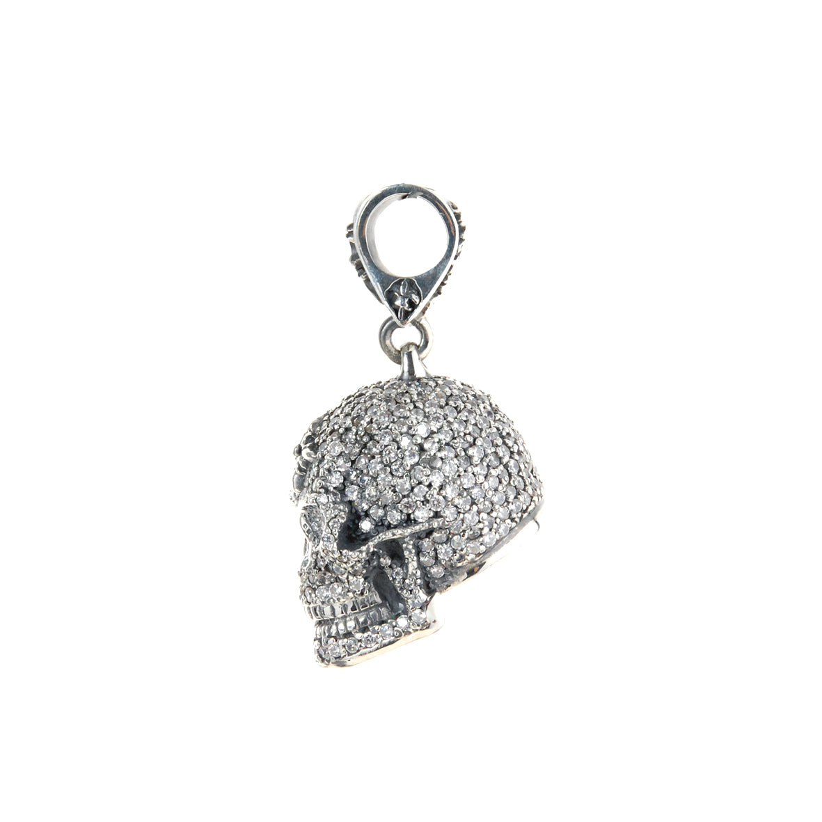 Silberanhänger SKULL XL Pave´ 40
