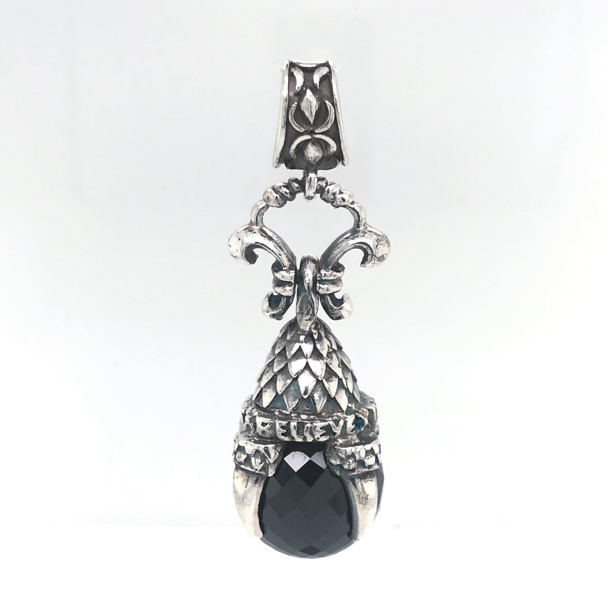 Silver Pendant DRAGON CLAW with Stone