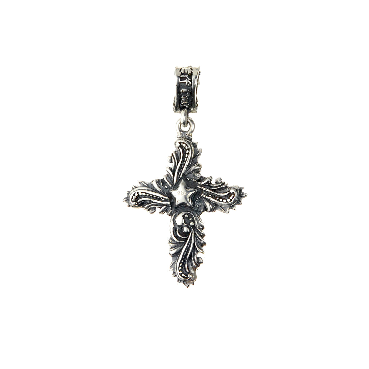 Silver Pendant MAGIC PLANT Cross and STAR