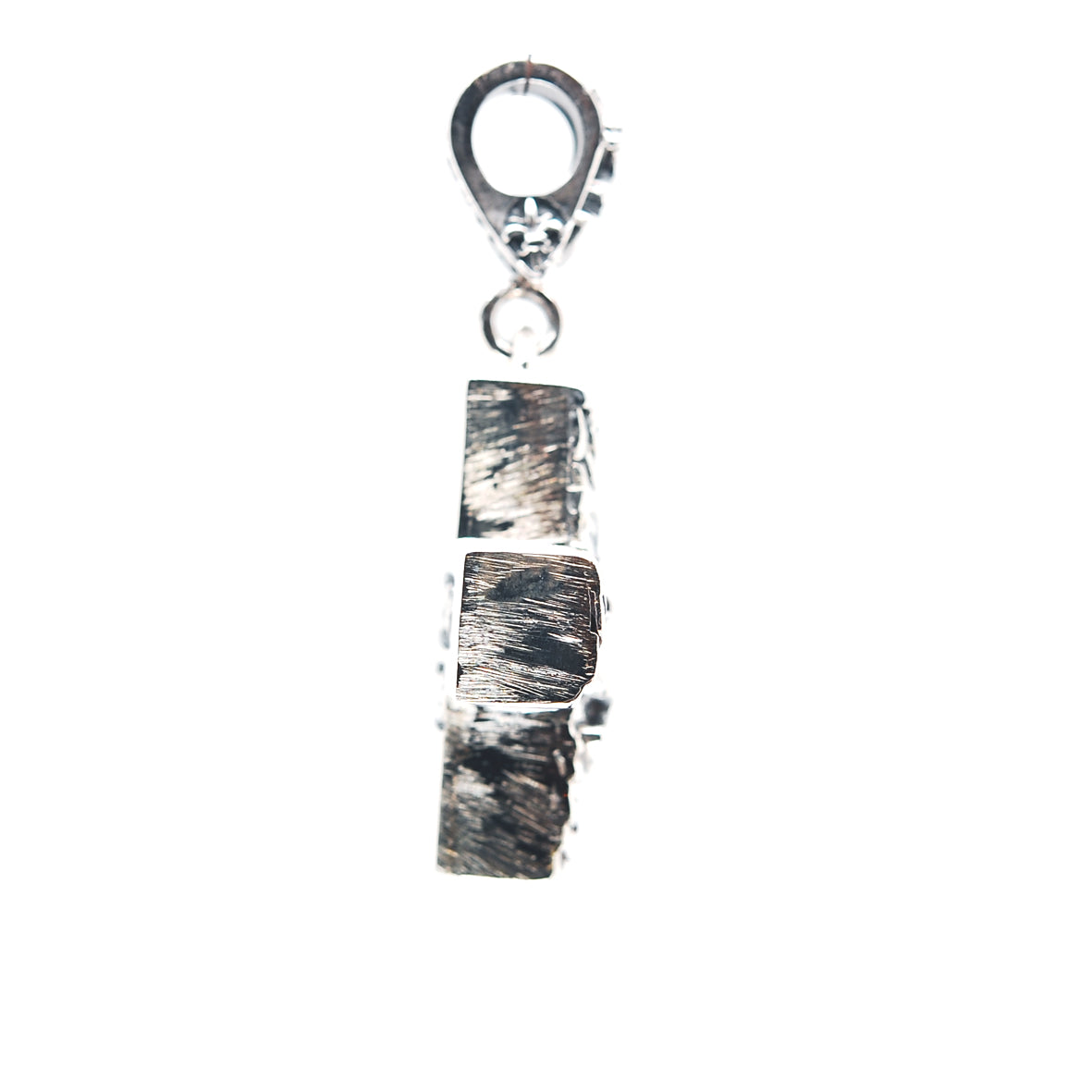 Silver Pendant Greek Cross Body with DRAGON SCALES and LILY