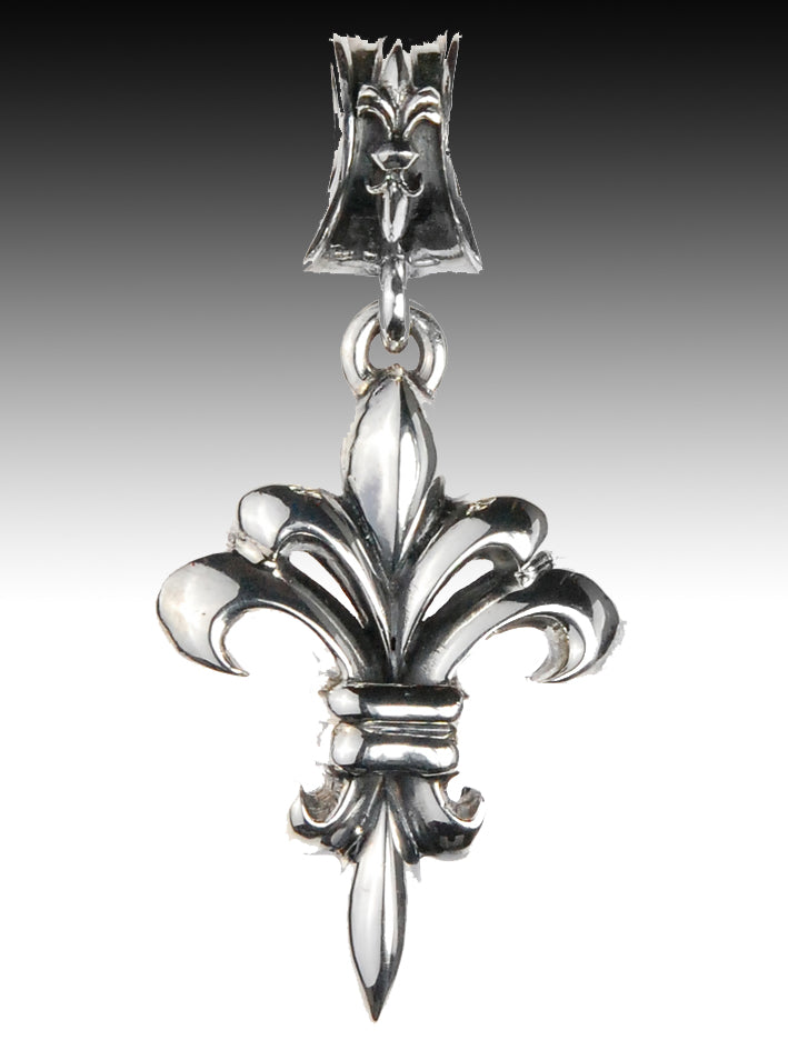 Silver Pendant LILY M plain Flat