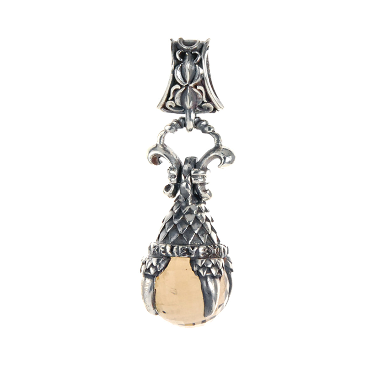 Silver Pendant DRAGON CLAW with Stone