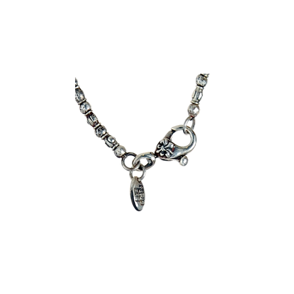 Silver Neckchain Mini TUBES and BALLS Rough and Mini STARS