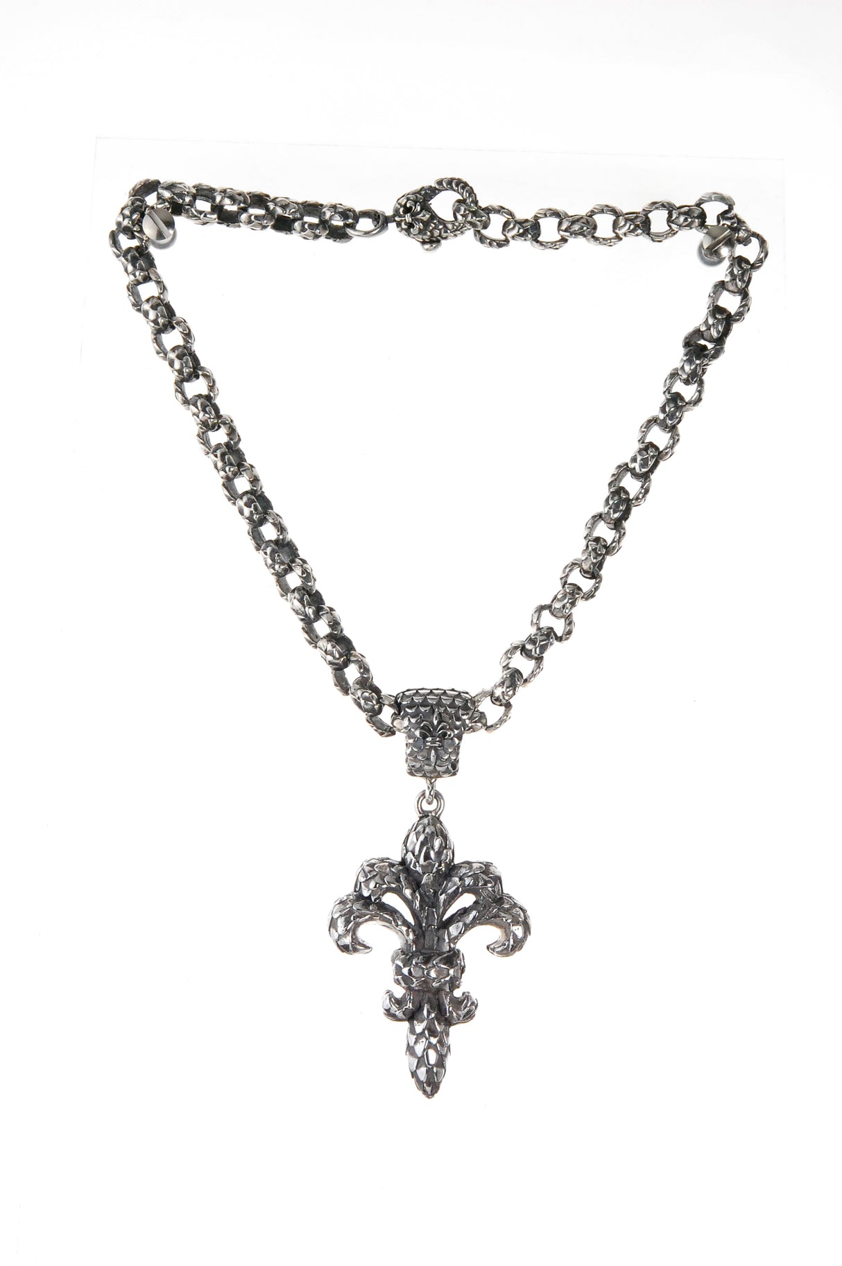 Silver Neckchain PEA s Chain S with Dragon Scales