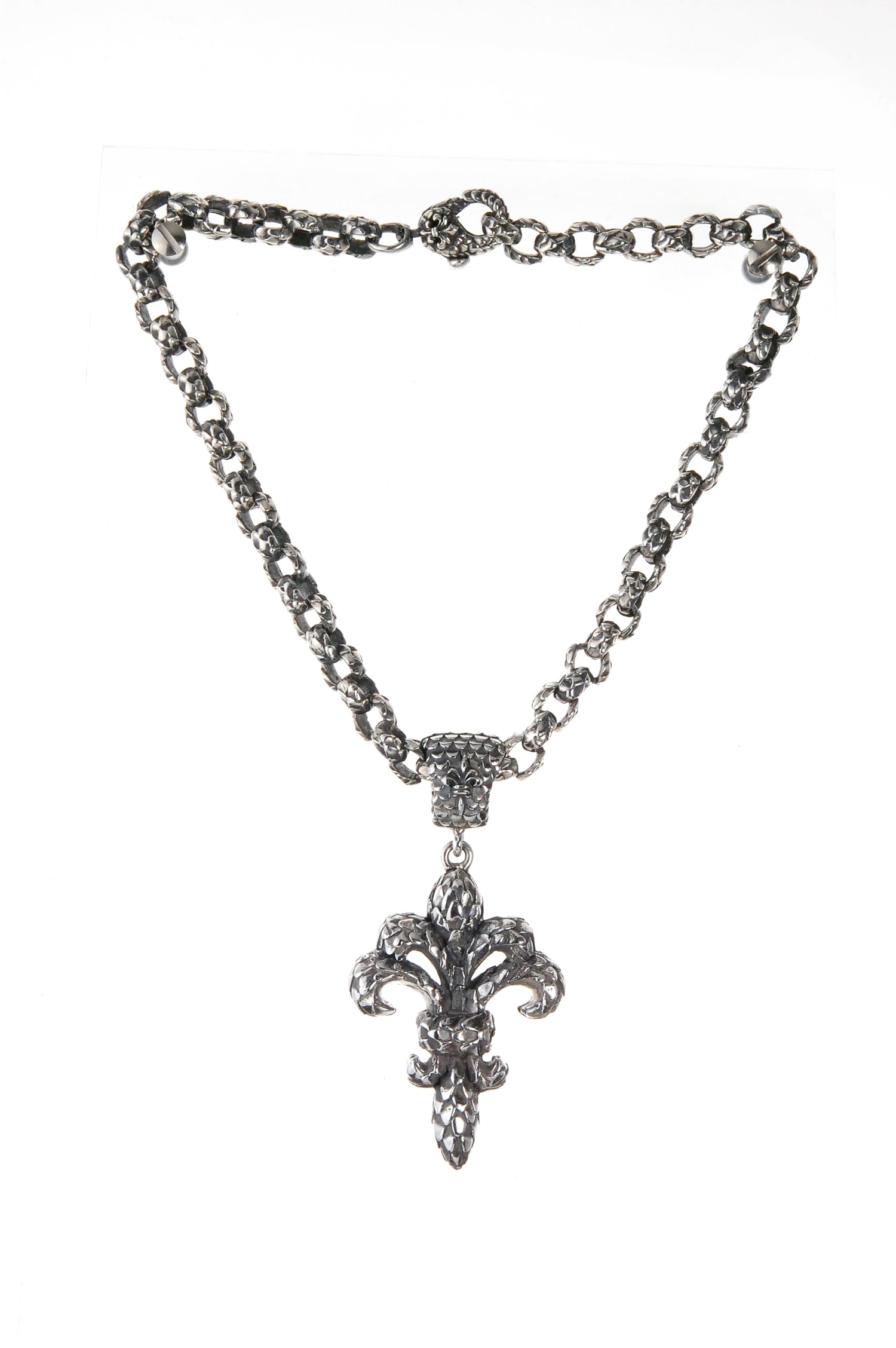 Silver Neckchain PEA s Chain S with Dragon Scales