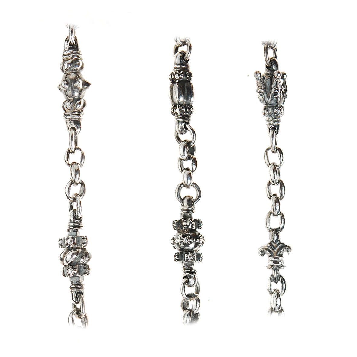 Silver Neckchain Fetishchain Horns Crowns Pinballs Sprouts Stars Lilies M Stars