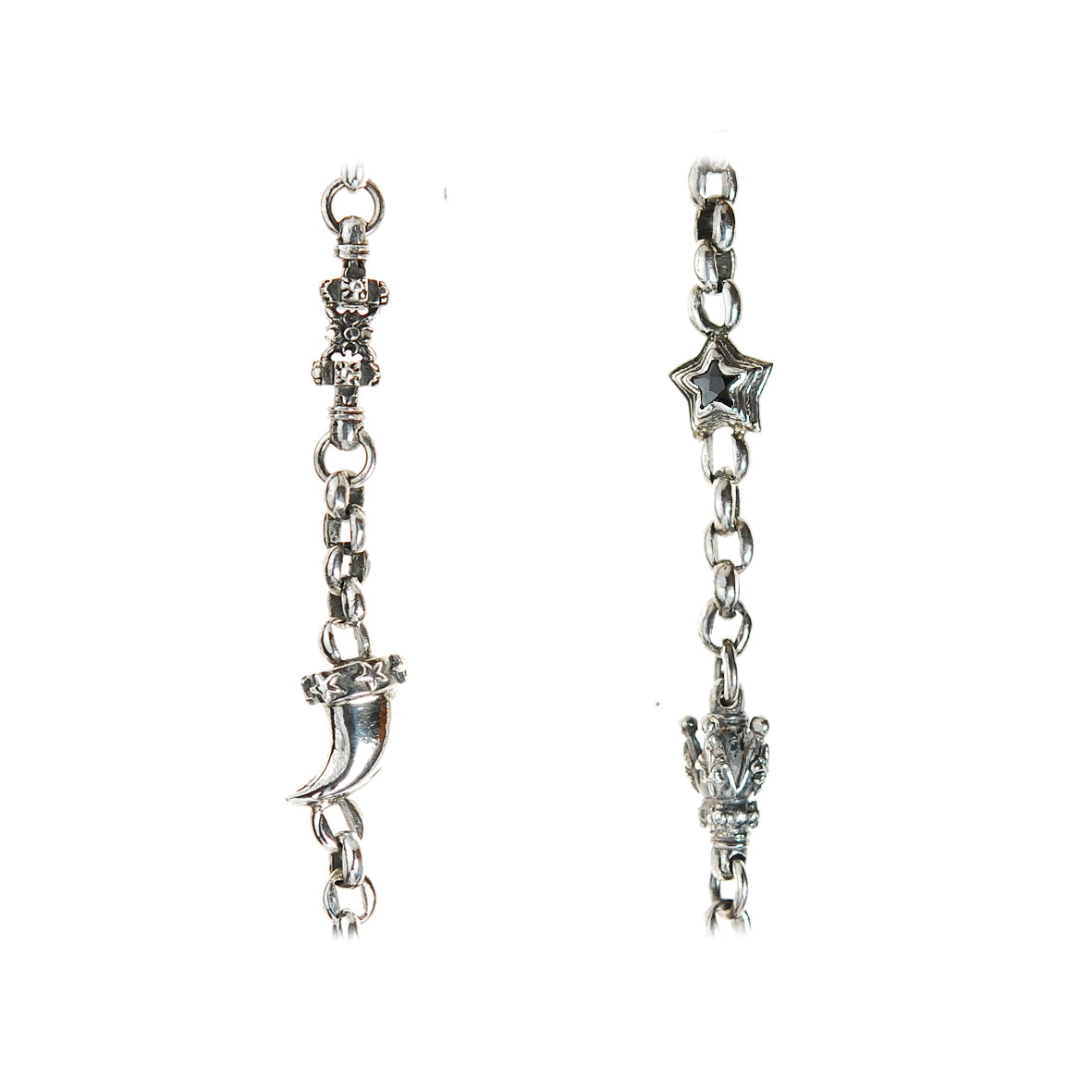 Silver Neckchain Fetishchain Horns Crowns Pinballs Sprouts Stars Lilies M Stars