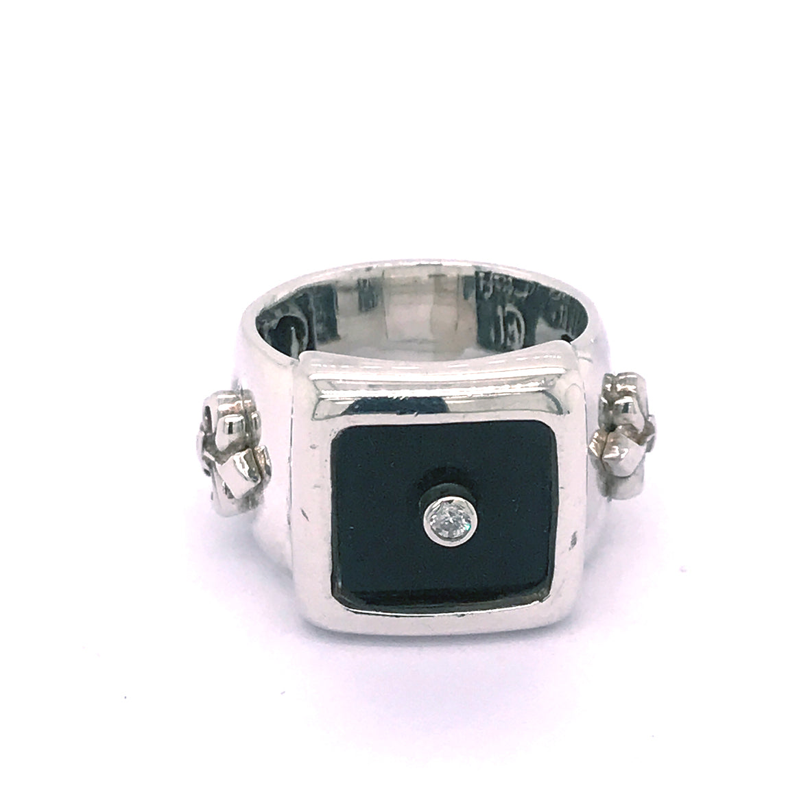 Silver Ring CARE ff and Two LILIES