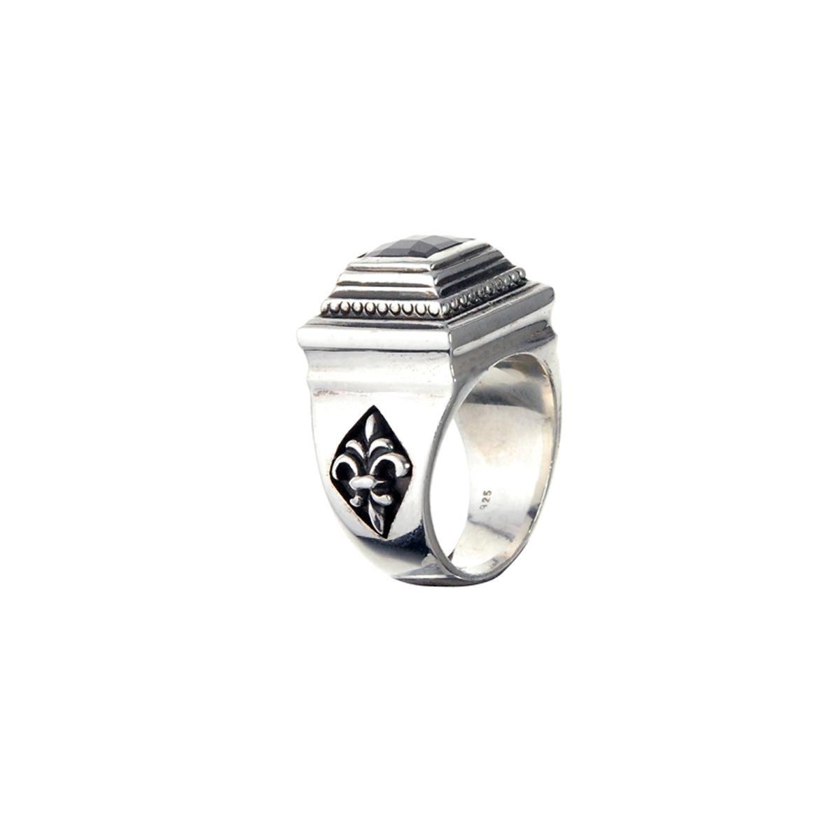 Silver Ring ELFIN CAREE on Lilies Band