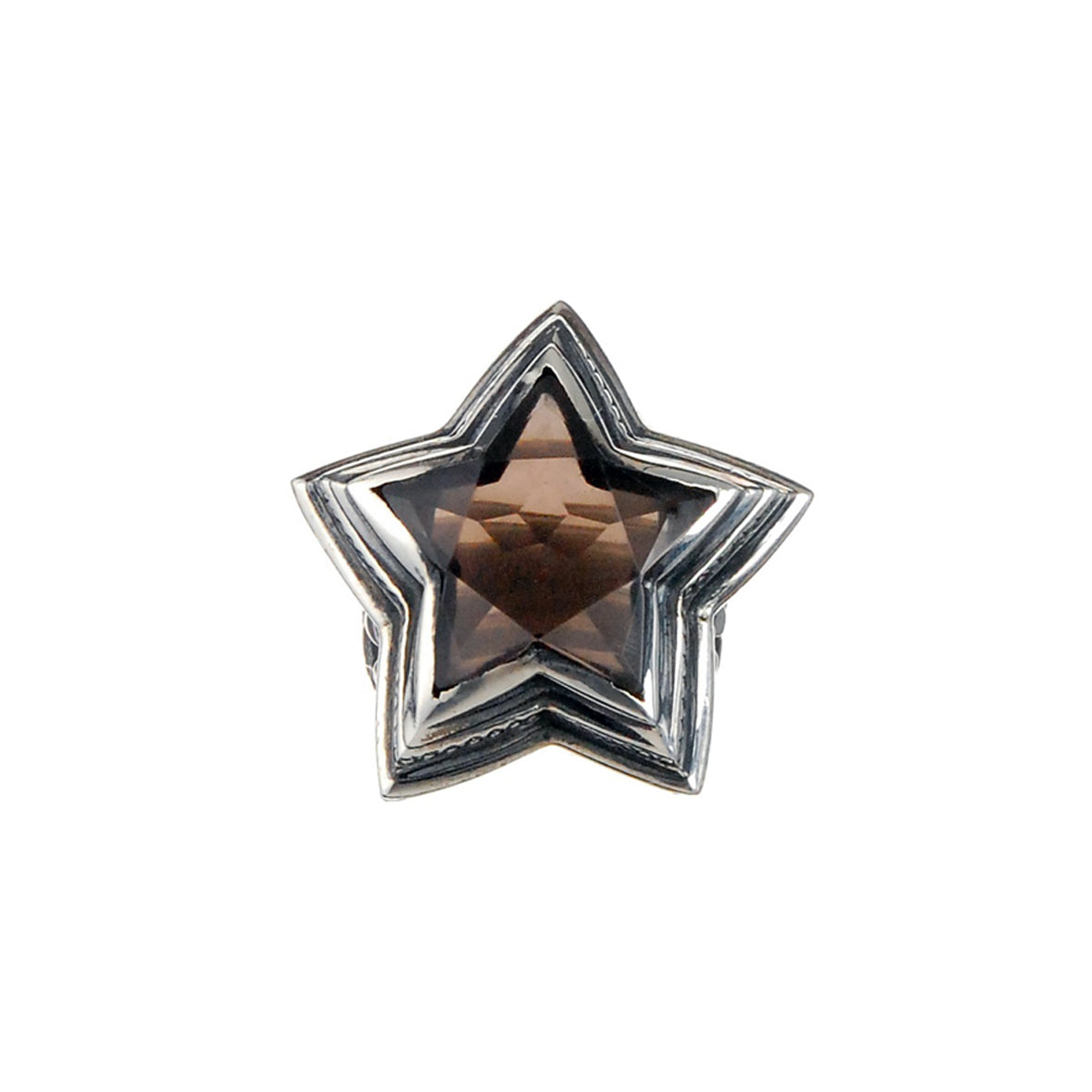 Silver Ring ELFIN STAR L on Dragon Scales Band