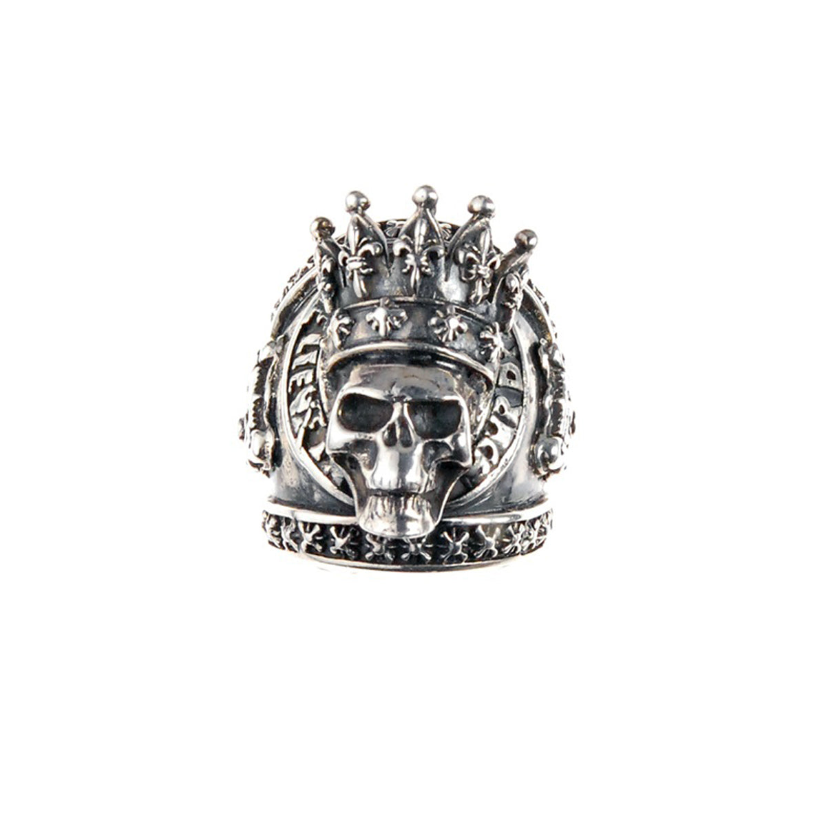 Silver Ring MAGIC Crowned SKULL