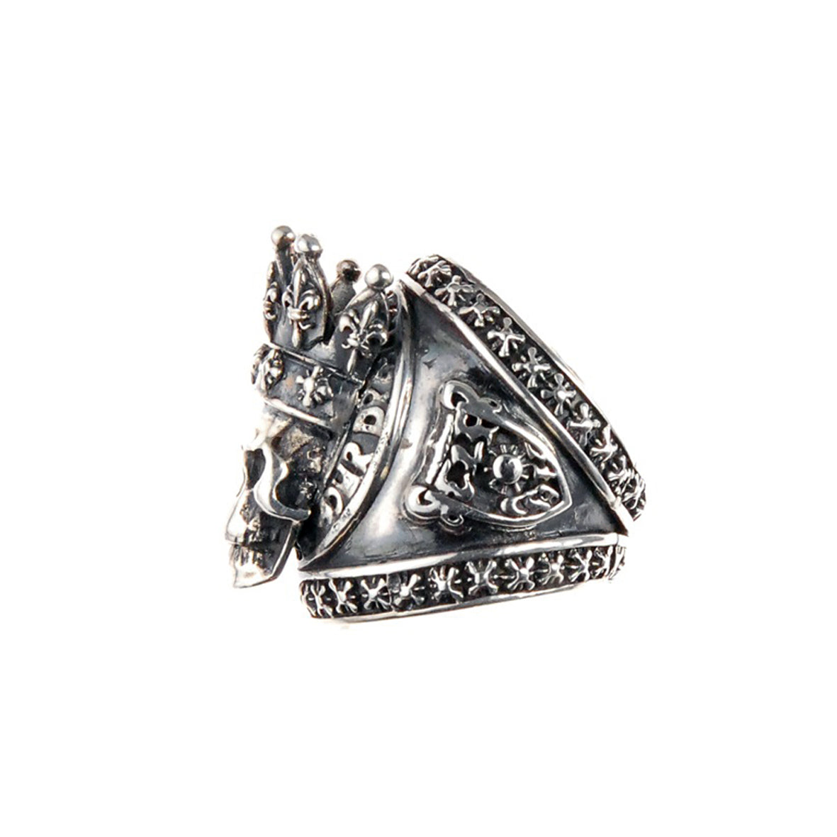 Silver Ring MAGIC Crowned SKULL