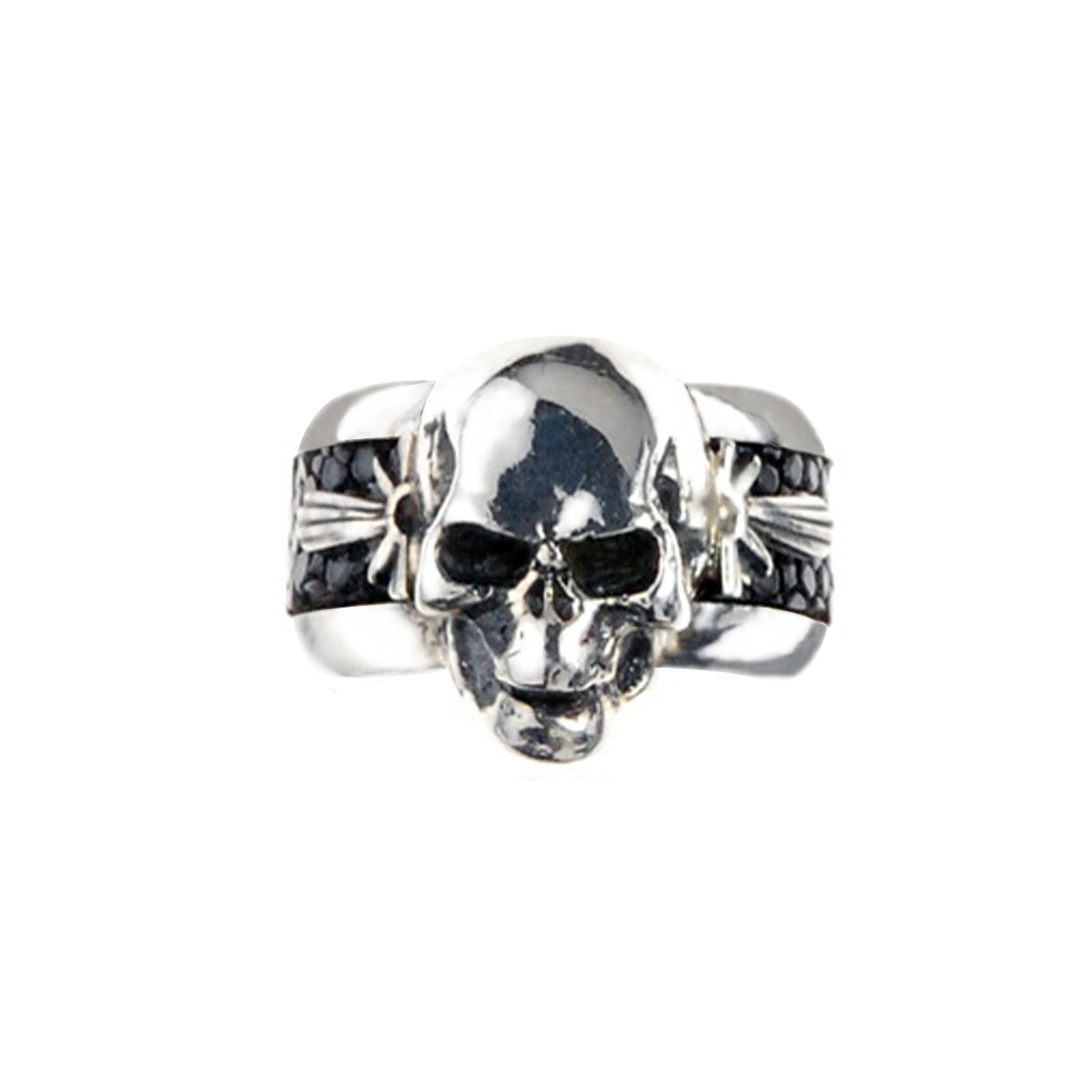 Silver Ring SKULL Searay Leather