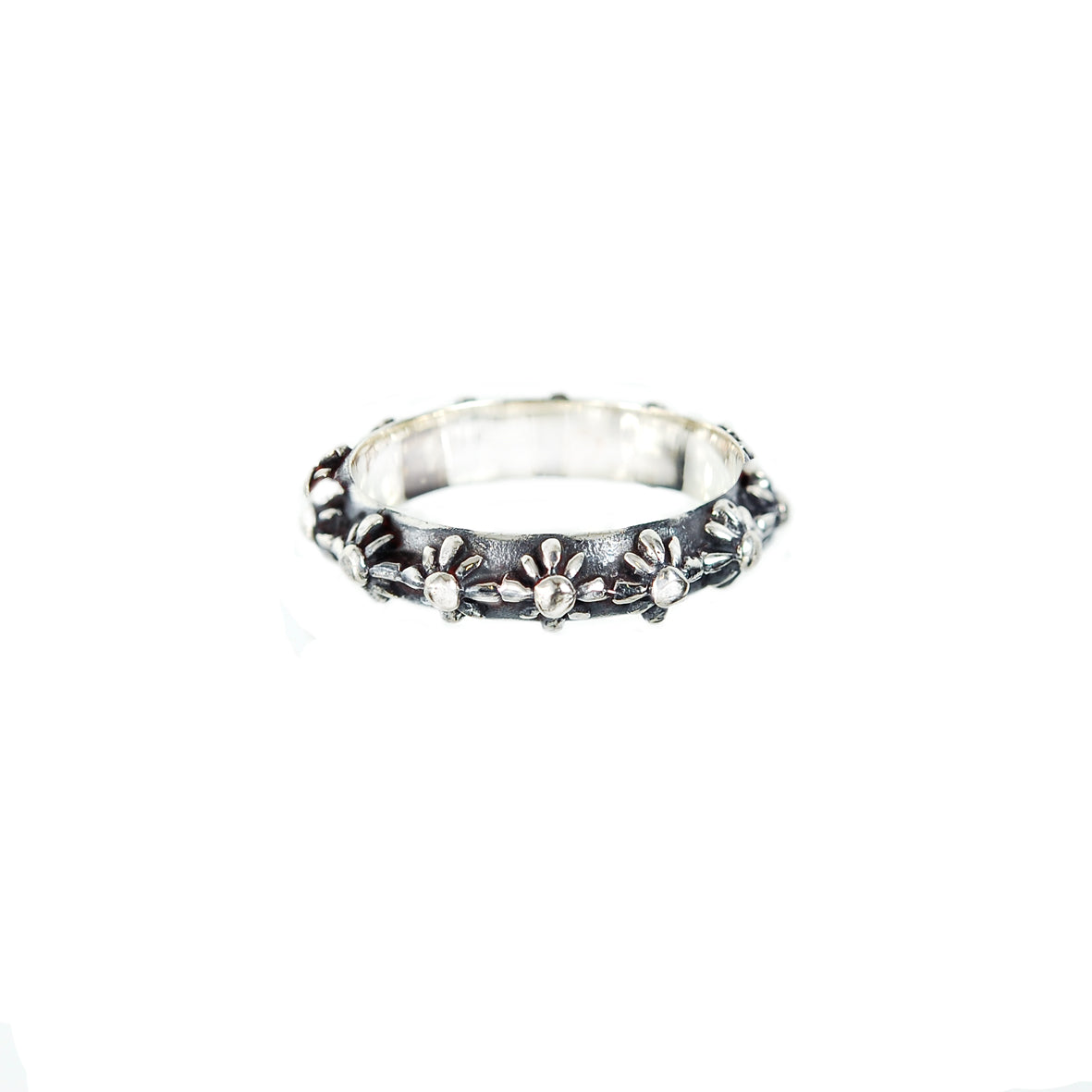 Silver Ring with MORNING STARS
