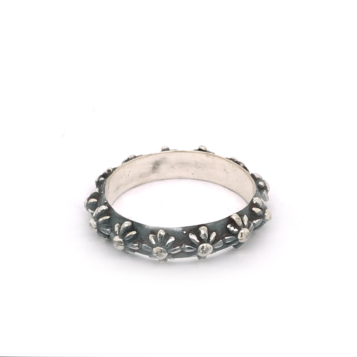 Silver Ring with MORNING STARS