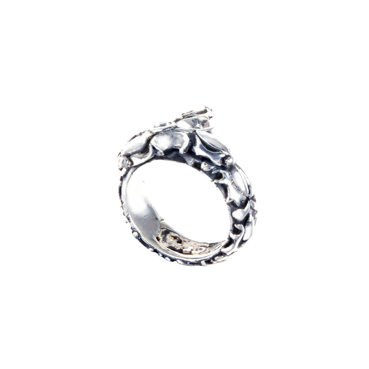 Silver Ring GARDEN AT NIGHT with Crescent Star