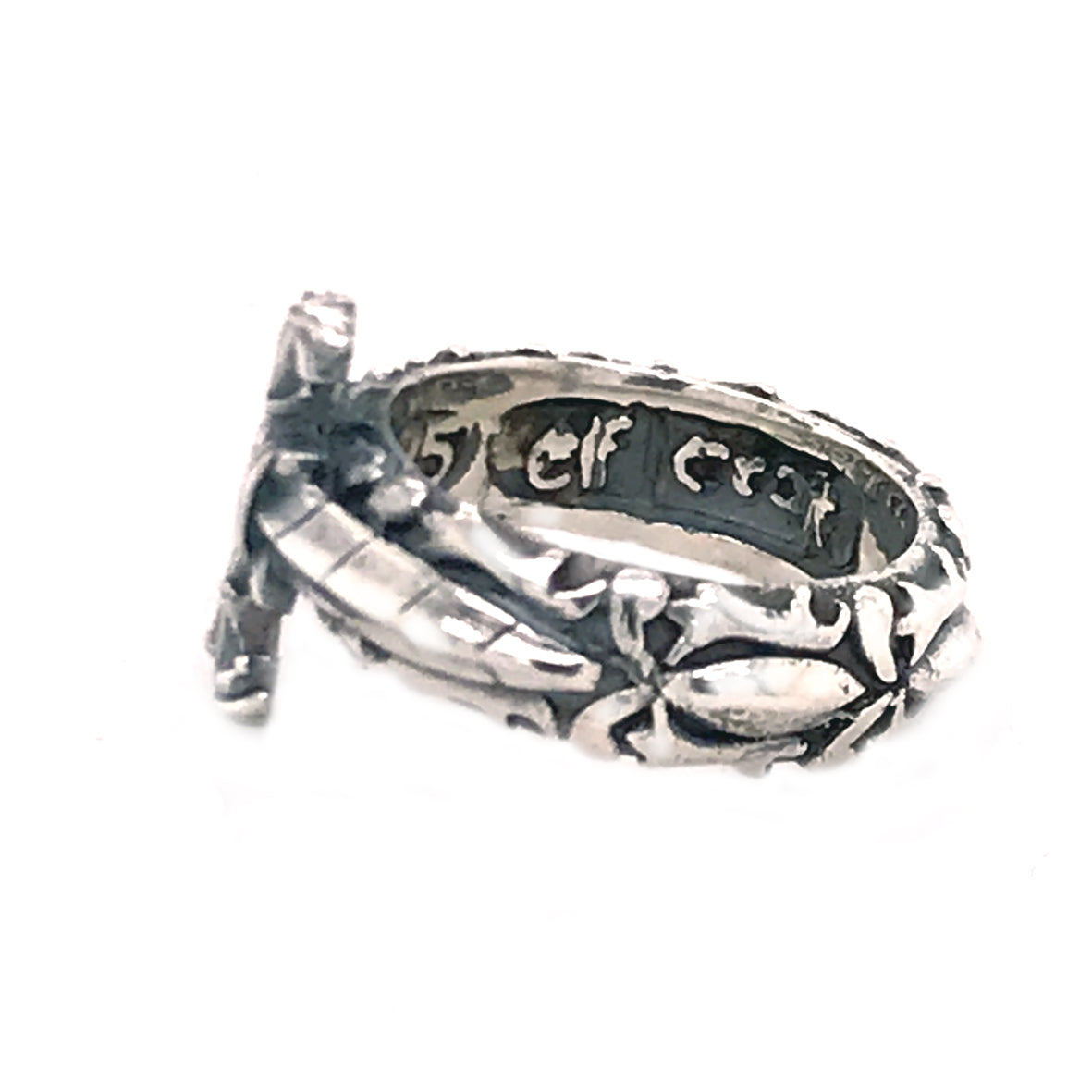 Silver Ring GARDEN AT NIGHT with DAGGER