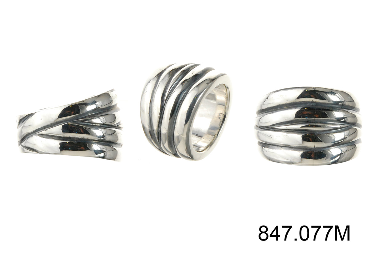 Silver Ring Plain SOLID BANDS M