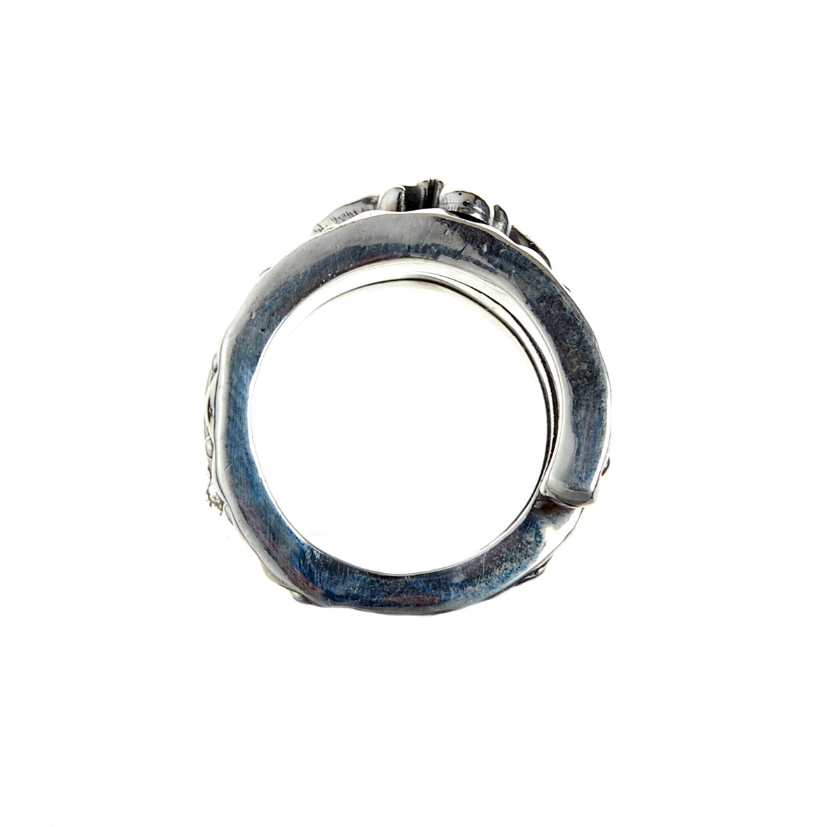 Silver Ring SPIRAL with BELIEVE IN YOUR DREAMS and LILY and Pyramide Sparks Band