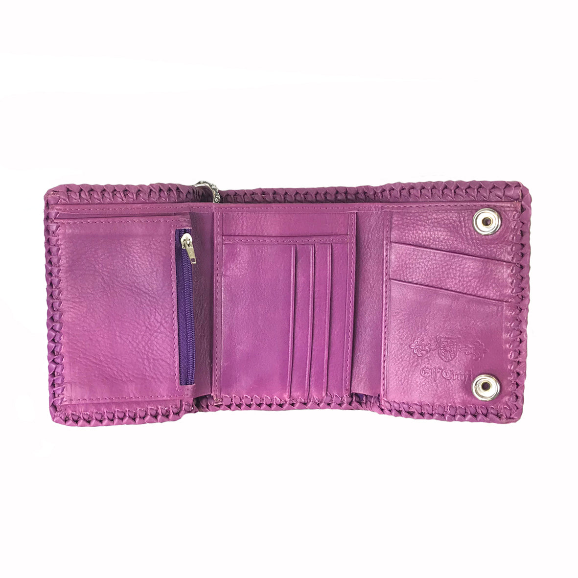 Leather Wallet with Searay and Silver MORNING STAR CROSS