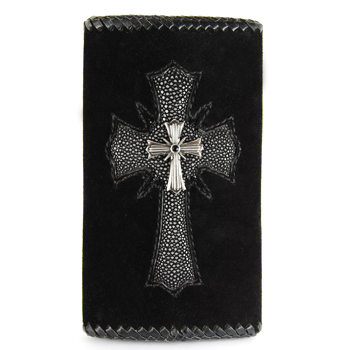 Leather Clutch Wallet with Searay Cross and Silver Cross