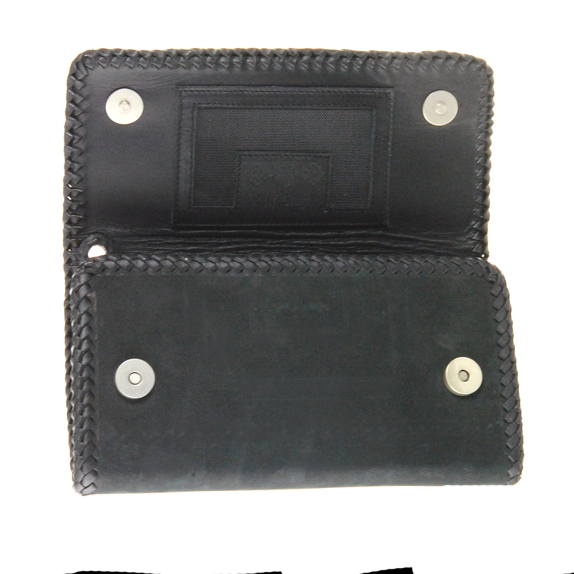 Leather Clutch Wallet with Searay Lily and Silver Lily