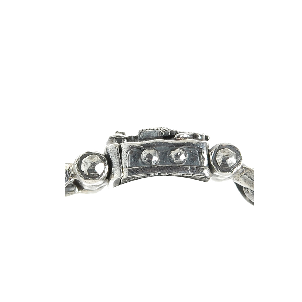 Silver Bracelet DRAGON FIRE Faceted Links M