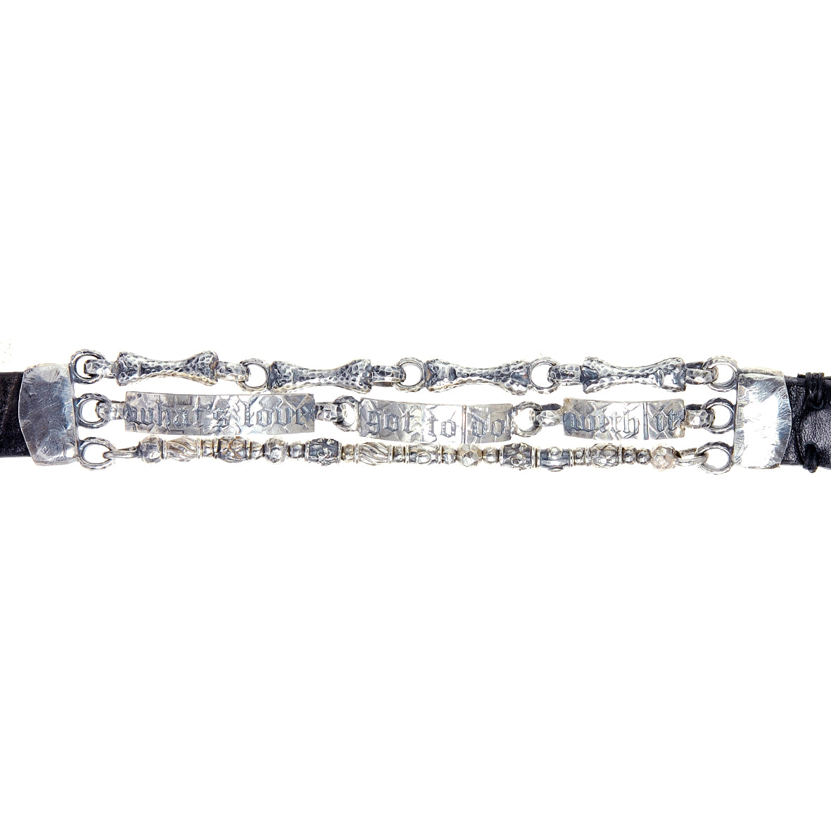 Silver Bracelet Silver BONES and TUBES and What´s Love Got To Do With It