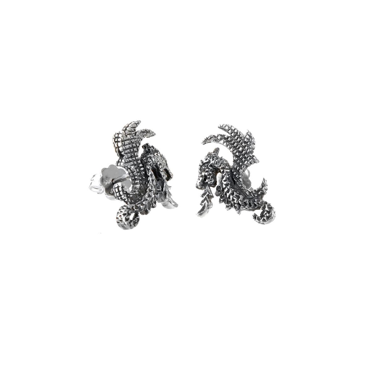 Silberner Ohrstecker DRAGON FIRE 20mm