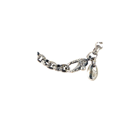 Silver Neckchain PEA s Chain XS Carabiner XS Hammered